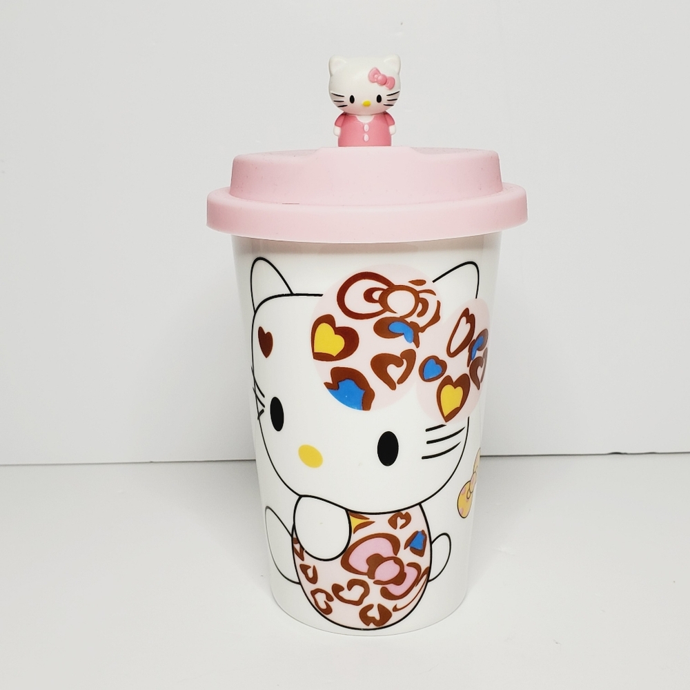 Hello Kitty Ceramic Tumbler With Rubber Lid
